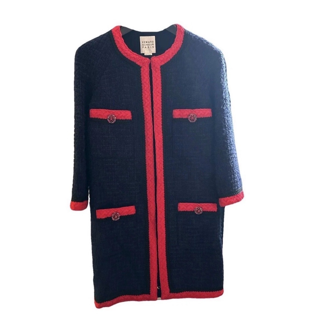 Chic Navy and Red Blazer